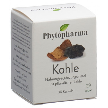 Gélules de charbon Phytopharma 30 pièces Gélules de charbon Phytopharma 30 pièces