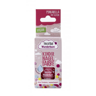 Fruchtbar Wunderbunt Couleur des ongles pour enfants Pinkarella avec paillettes vegan Glasfl 7ml