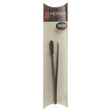 Pincette Herba oblique Inox noire avec logo Herba Pincette Herba oblique Inox noire avec logo Herba