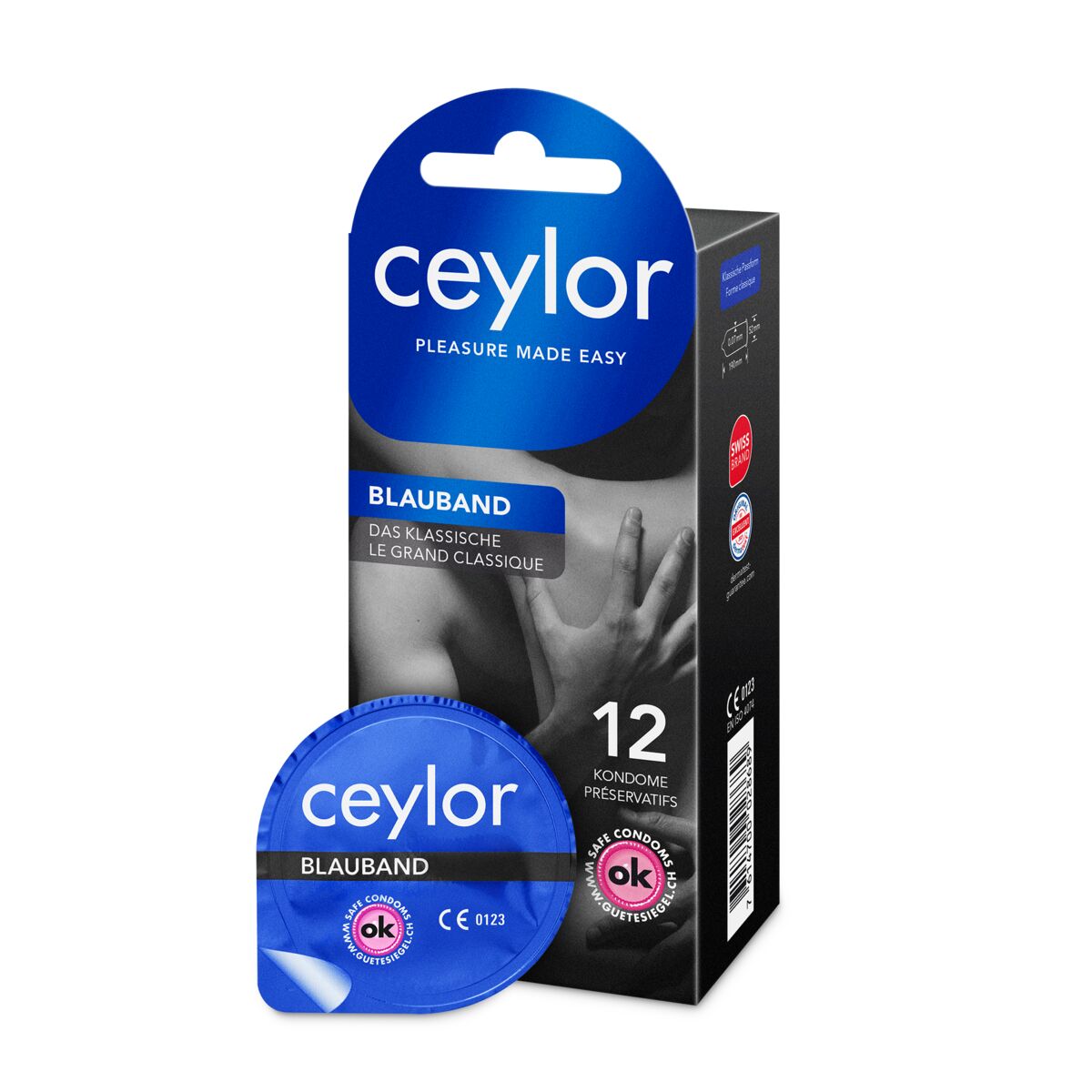 ceylor® Préservatif à bande bleue avec réservoir 12 pièces ceylor® Préservatif à bande bleue avec réservoir 12 pièces