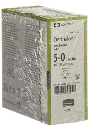 DERMALON 45cm bleu 5-0 C-13 36 pièces