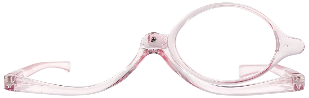 Lunettes de maquillage avec verre loupe rose +1.5