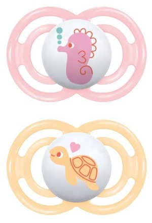 Sucette MAM Perfect 6-16 mois rose/orange 2 pièces