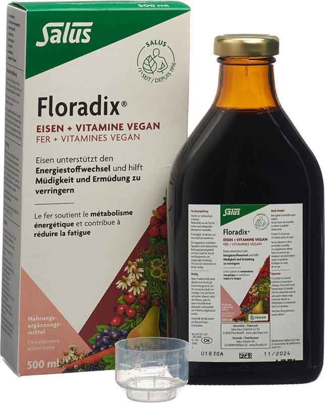 Floradix VEGAN Fer + Vitamines 500ml Floradix VEGAN Fer + Vitamines 500ml