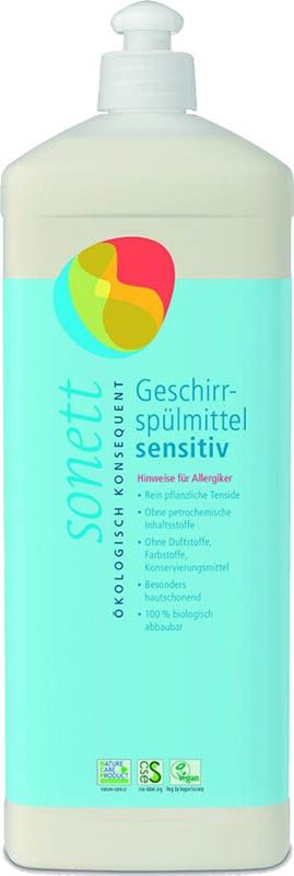 Sonett liquide vaisselle sensitif bouteille recharge 1lt Sonett liquide vaisselle sensitif bouteille recharge 1lt