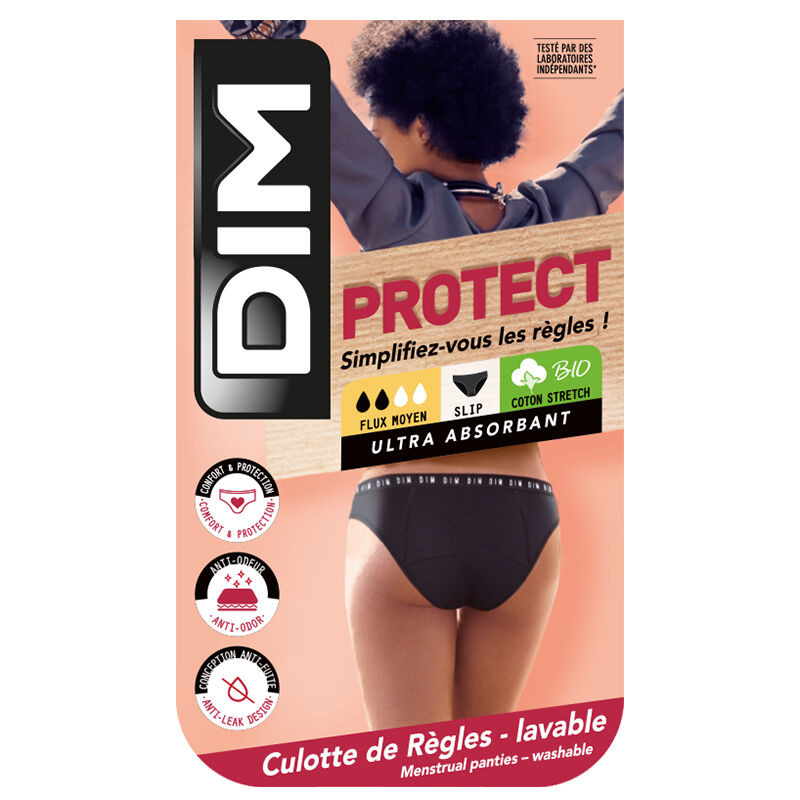 DIM Slip Lace Medium 40-42 noir avec détails en mesh