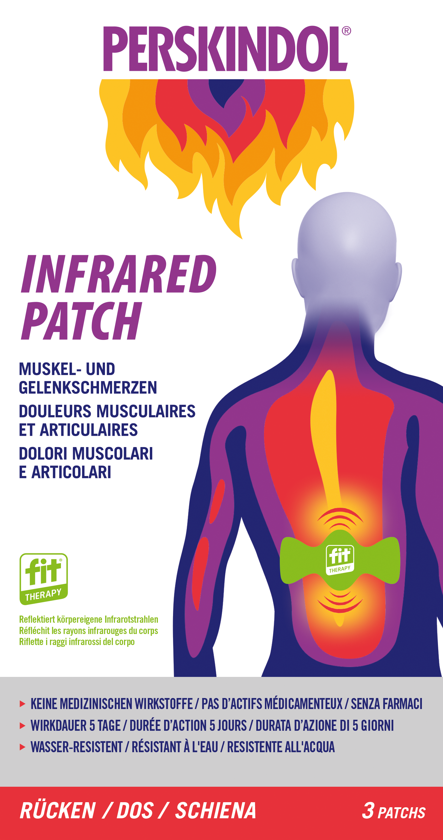Perskindol® Patch Infrared Dos 3 pièces Perskindol® Patch Infrared Dos 3 pièces