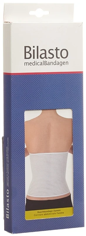 Bilasto bandage abdominal femme XL blanc velcro