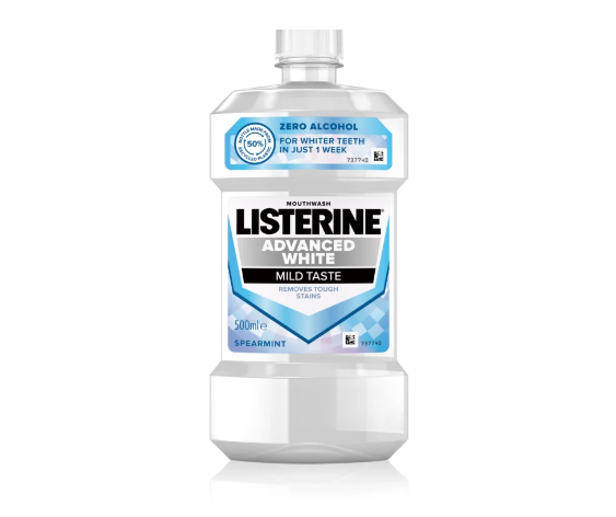 Listerine Advanced White mild Fl 500 ml