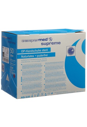 Gants chirurgicaux Sempermed Supreme 5.5 stériles 50 paires