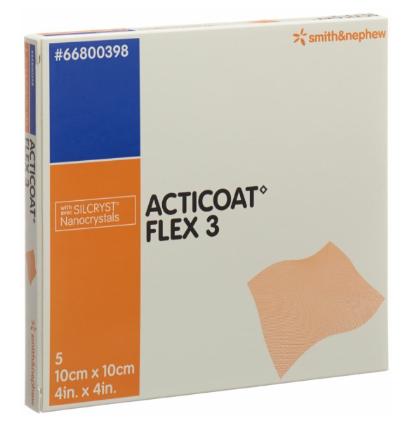 ACTICOAT FLEX 3 pansement 10x10cm 5 pces