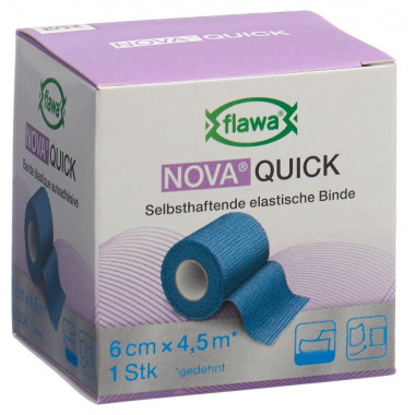 Flawa Nova Quick bande de déchirure cohésive 6cmx4.5m bleu