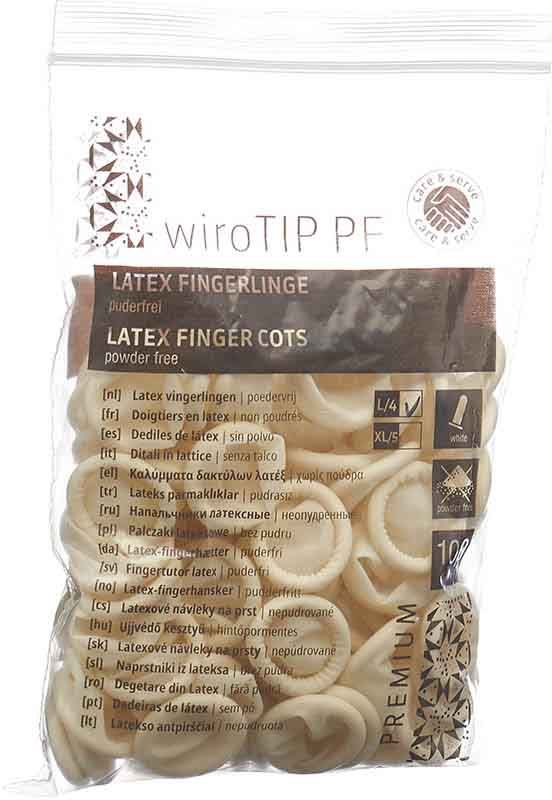 Gribi doigtiers latex L non poudré non stérile 100 pièces