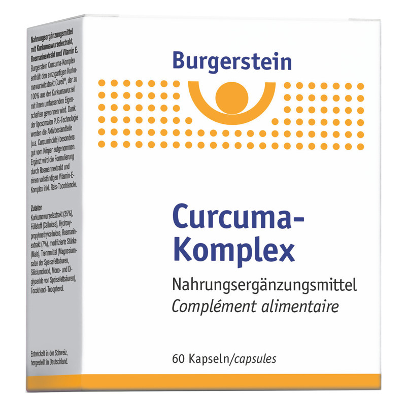 BURGERSTEIN Complexe de curcuma en gélules 60 pièces BURGERSTEIN Complexe de curcuma en gélules 60 pièces