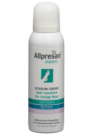 ALLPRESAN Mousse Diabétique Crème Réparation Intensive Avec Parfum Aeros Spray 125Ml