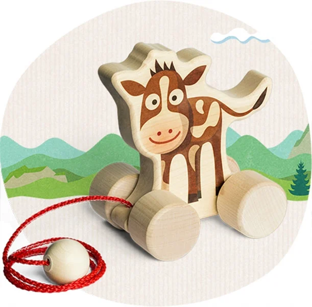 BIMBOSAN Vache en bois