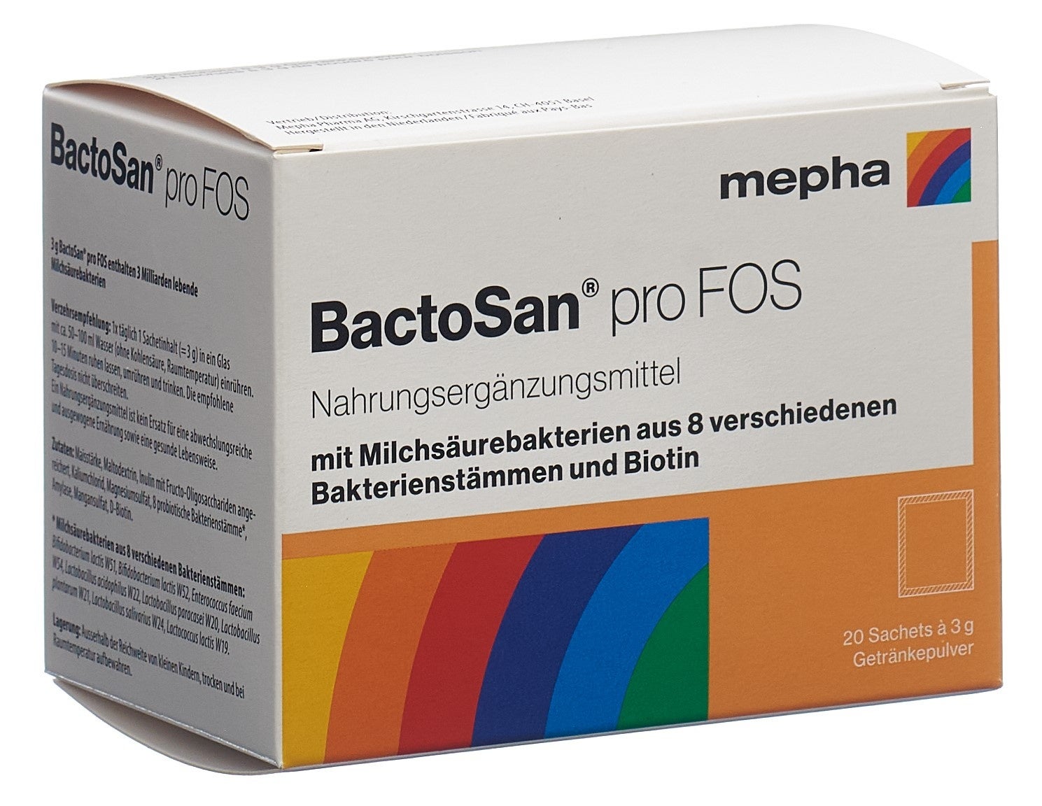 BactoSan pro FOS poudre pour boisson 20 x 3g BactoSan pro FOS poudre pour boisson 20 x 3g