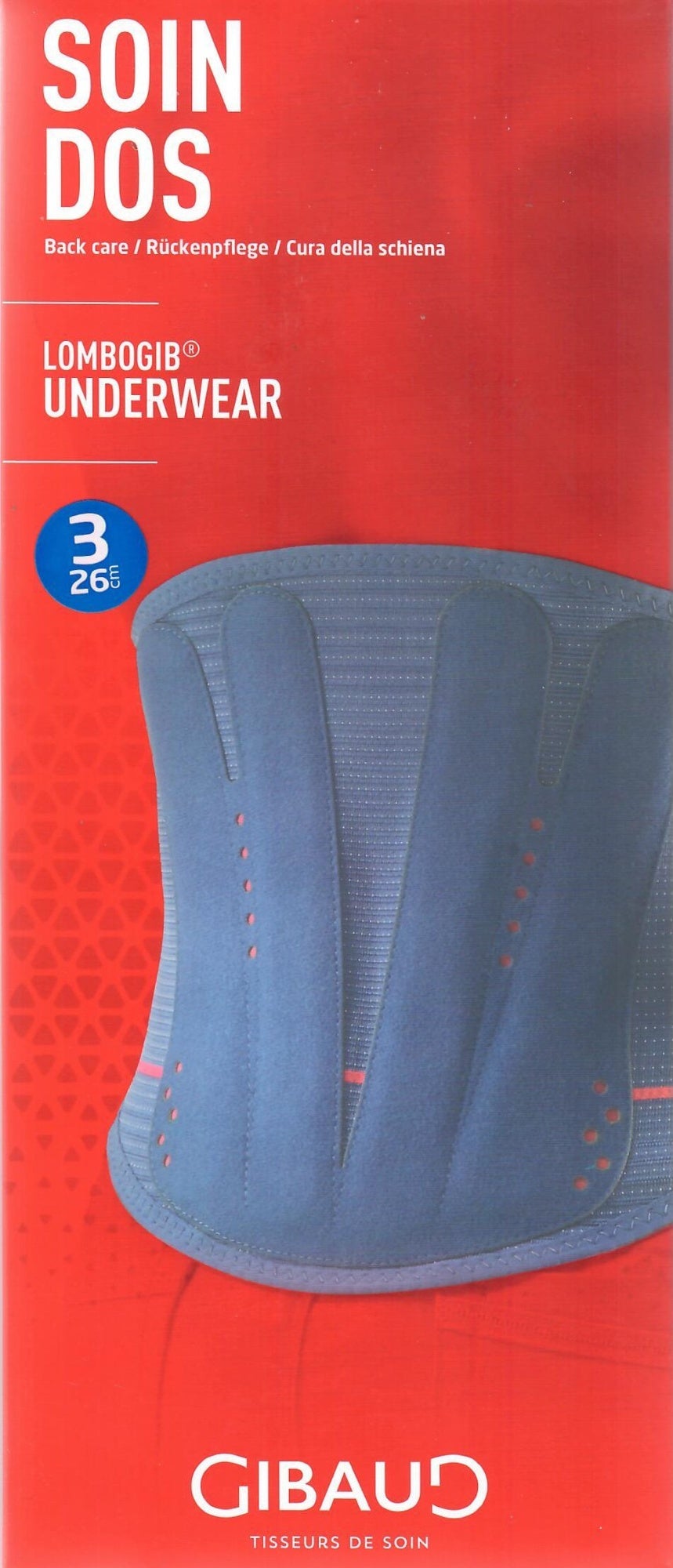 GIBAUD Lombogib Underwear 26cm Gr4 110-125cm bleu GIBAUD Lombogib Underwear 26cm Gr4 110-125cm bleu