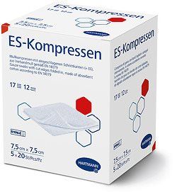HARTMANN ES-Compresse T17 7.5x7.5cm 12f st 20 x 5 pièces