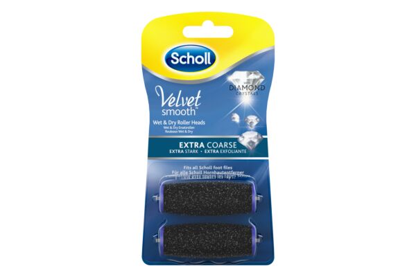 Scholl Velvet Smooth Rouleaux de pédicure extra fort Diamond 2 pièces Scholl Velvet Smooth Rouleaux de pédicure extra fort Diamond 2 pièces
