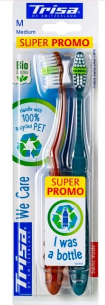 Brosse à dents Trisa We Care medium DUO