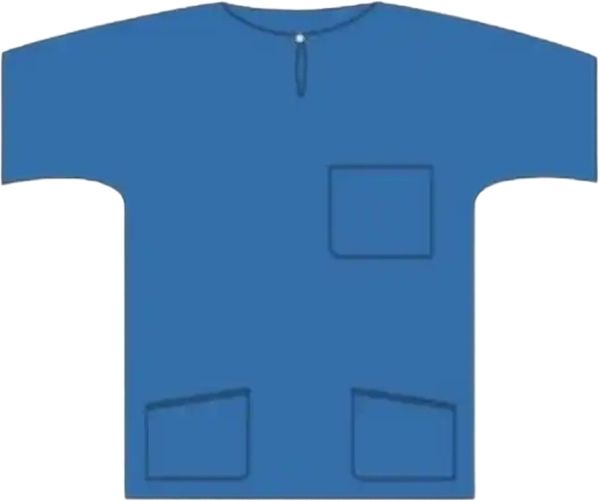 BARRIER Scrub Suit Shirt S bleu (nouveau) 48 pces BARRIER Scrub Suit Shirt S bleu (nouveau) 48 pces