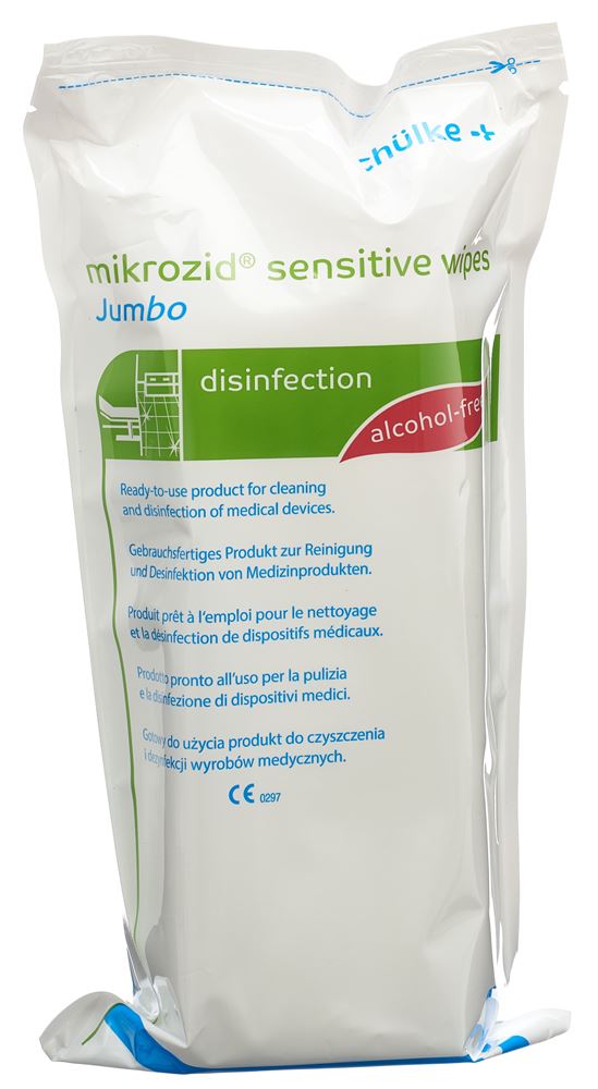 MIKROZID Sensitive wipes Jumbo refill Btl 200 pièces MIKROZID Sensitive wipes Jumbo refill Btl 200 pièces