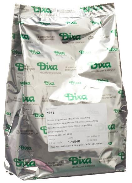 Dixa feuilles de séné angustifolia PhEur coupées 500g Dixa feuilles de séné angustifolia PhEur coupées 500g