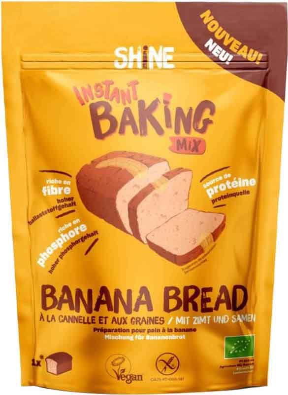 SHINE Instant Baking Mix Banana Bread BIO 350g
