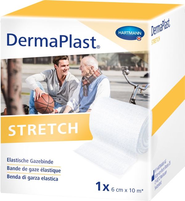 DermaPlast STRETCH bande de gaze elatique 6cmx10m blanc DermaPlast STRETCH bande de gaze elatique 6cmx10m blanc