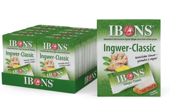 IBONS Présentoir de bonbons au gingembre Classic 10x60g