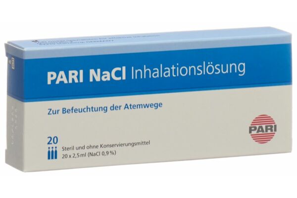 PARI NaCl 0.9 % solution pour inhalation 20 amp 2.5ml