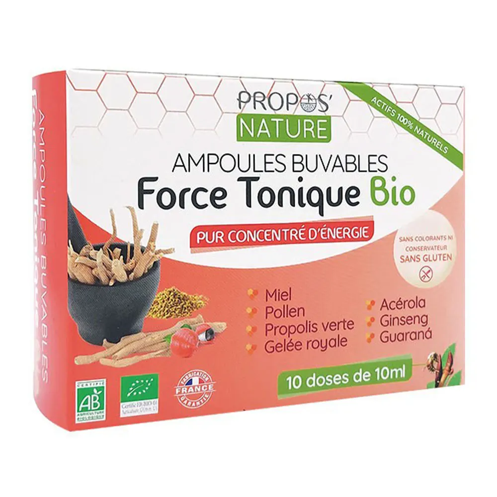 Propos Nature Force Tonique Bio à boire 10ml Propos Nature Force Tonique Bio à boire 10ml