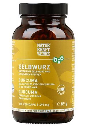 NATURKRAFTWERKE Curcuma Vegicaps Bio 180 pièces NATURKRAFTWERKE Curcuma Vegicaps Bio 180 pièces
