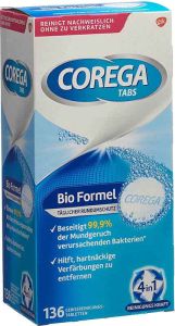 Corega Tabs avec formule bio 136 pièces Corega Tabs avec formule bio 136 pièces