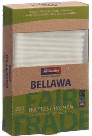 BELLAWA Coton-tiges commerce équitable 200 pièces BELLAWA Coton-tiges commerce équitable 200 pièces