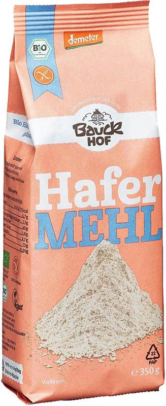 BAUCKHOF Farine d'avoine complète glutenfr 350g BAUCKHOF Farine d'avoine complète glutenfr 350g