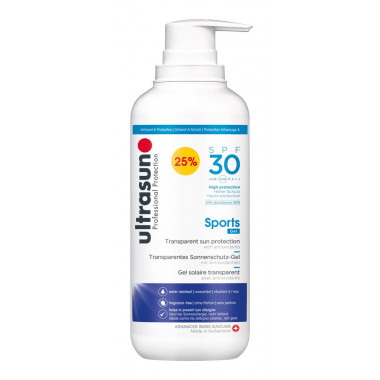 Ultrasun Sports Gel SPF 30 -25% Distributeur 400ml Ultrasun Sports Gel SPF 30 -25% Distributeur 400ml