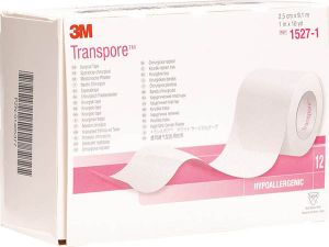3M Transpore pansement en rouleau 25mmx9.14m transparent 12 pièces 3M Transpore pansement en rouleau 25mmx9.14m transparent 12 pièces