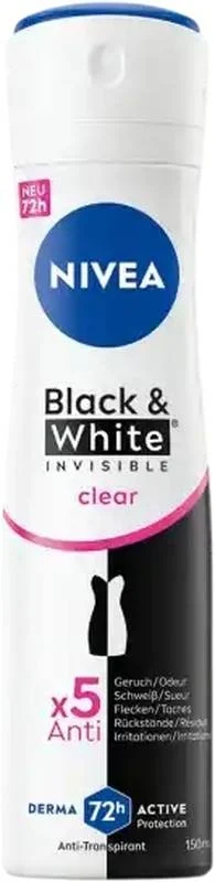 Déodorant Nivea Inv Bla&Whi Spray Cl Female 150 ml