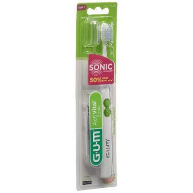Brosse à dents sonique GUM ActiVital Sonic blanche Brosse à dents sonique GUM ActiVital Sonic blanche