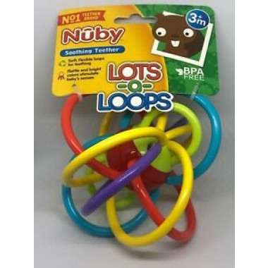 Nuby Lots a Loops anneau de dentition hochet 6M+