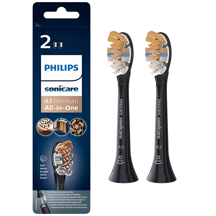 Philips Sonicare A3 Premium All Star brosse noire 2 pièces Philips Sonicare A3 Premium All Star brosse noire 2 pièces