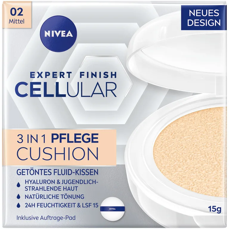 Nivea Hyaluron Cellular Filler Fond de teint cushion 3 en 1 15 g