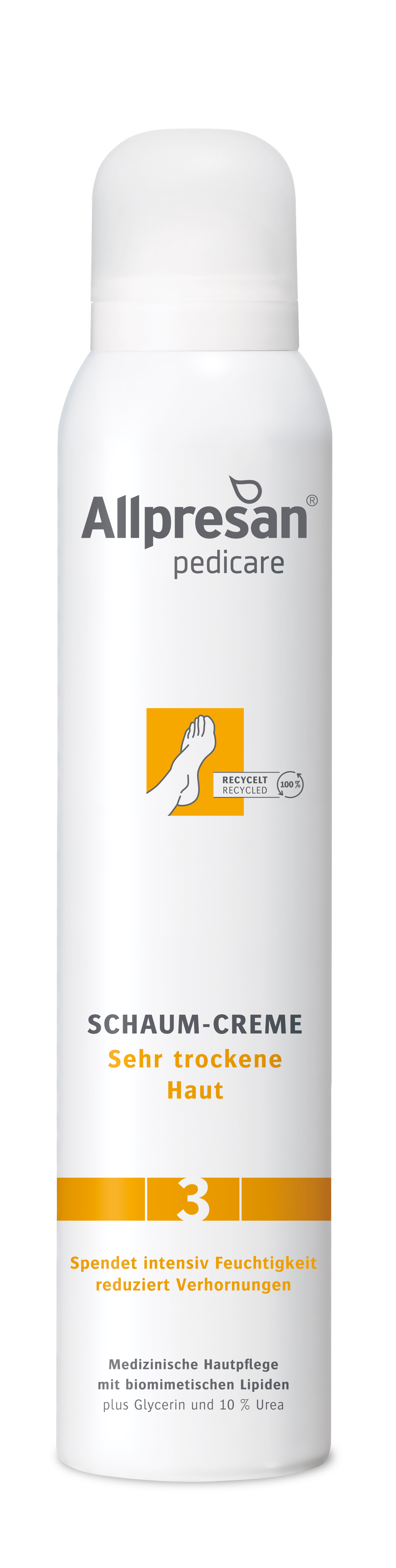 ALLPRESAN pedicare 3 mousse pour pieds peau très sèche 200ml