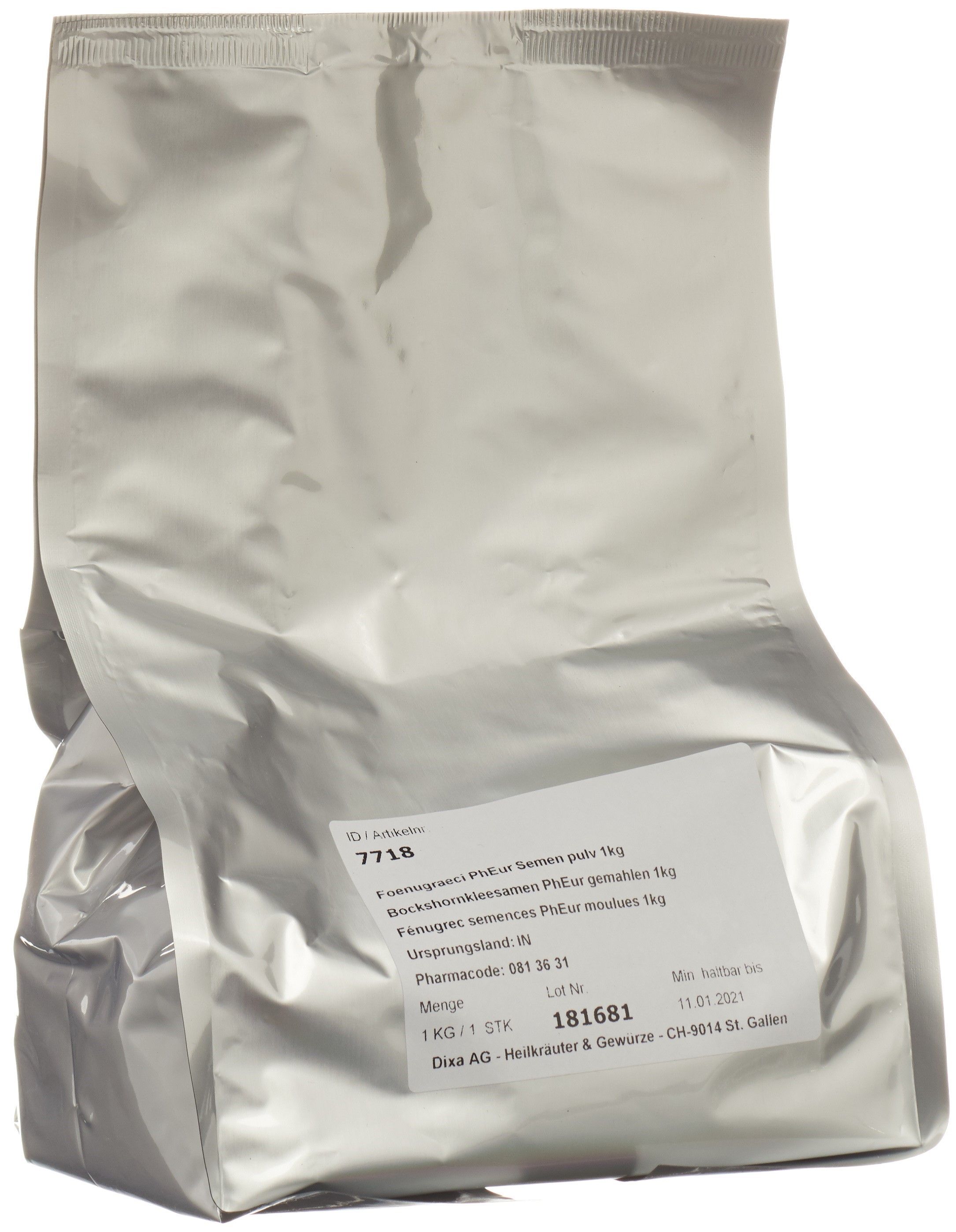 DIXA graines de fenugrec PhEur pur moulu 1kg DIXA graines de fenugrec PhEur pur moulu 1kg