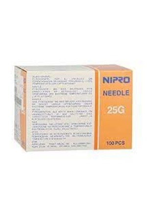 Canule jetable Nipro 0.5x25mm 25Gx1 orange 100 pièces