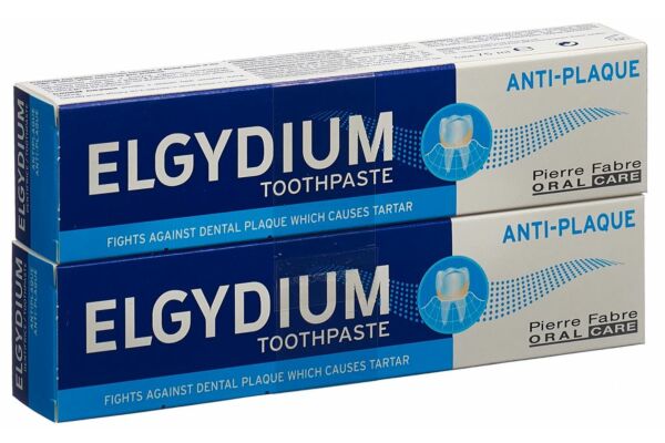 Dentifrice antiplaque Elgydium Duo 2 x 75ml