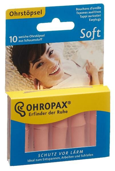 OHROPAX® Soft Bouchons d'oreille en mousse 10 pièces OHROPAX® Soft Bouchons d'oreille en mousse 10 pièces