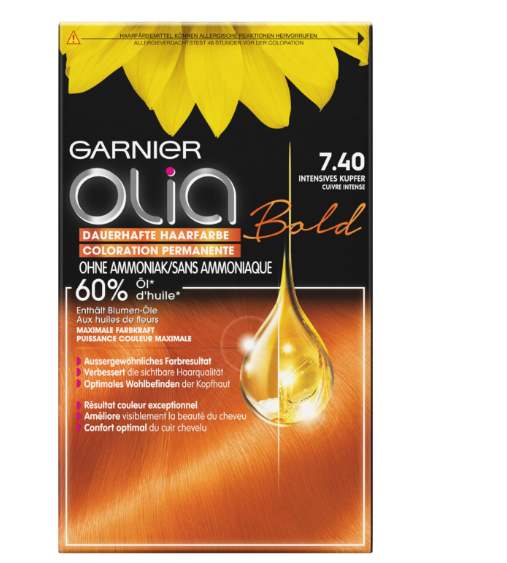 OLIA couleur de cheveux 7.40 cuivre intense
